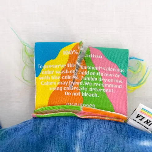 Press Big Bud Short Sleeve Tee Blue Green Ocean Mermaid Tie Dye Unisex Size XXS