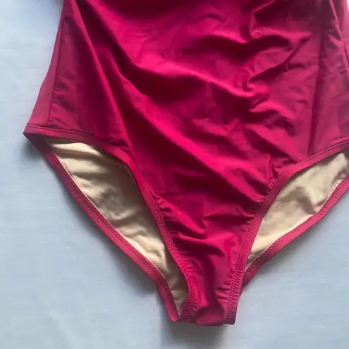 Kona Sol Women’s Ruffle One Shoulder Coverage One Piece Pink Swimsuit
Size L (12-14