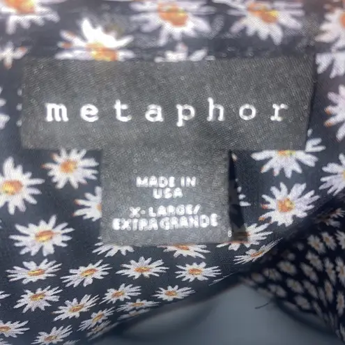Metaphor Daisy Flower Sheer Tank Top Blouse Size Large