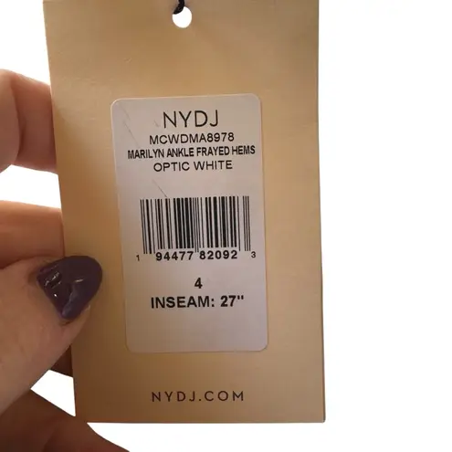 NYDJ - NWT Marilyn Ankle Jeans in Cool Embrace Denim Optic White Sz 5