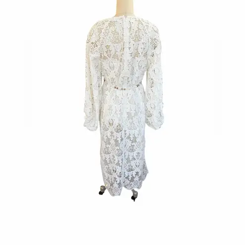 Zimmermann Coco Lace Midi Dress Ivory size 3 (large)