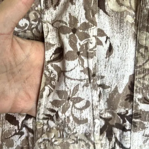 Christopher & Banks Christopher & Banks Neutral Floral Soft Jacket Size Medium