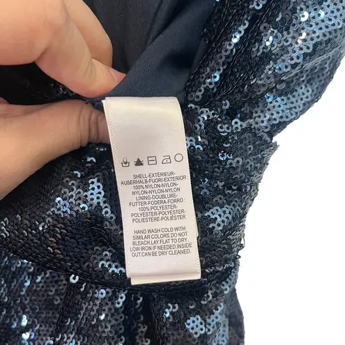 Dress the Population Sam Sequin Jumpsuit In Navy Night Sky Women’s Size XS