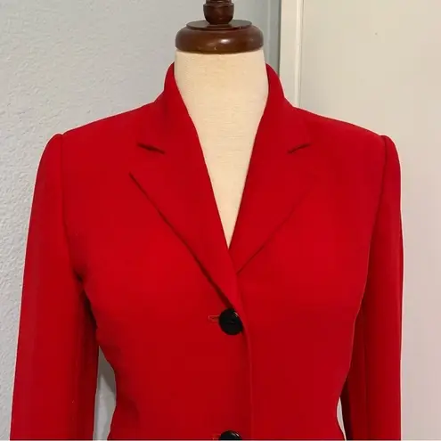 Petite Sophisticate Collectibles Vtg Red Holiday Long Sleeve Christmas Blazer 2