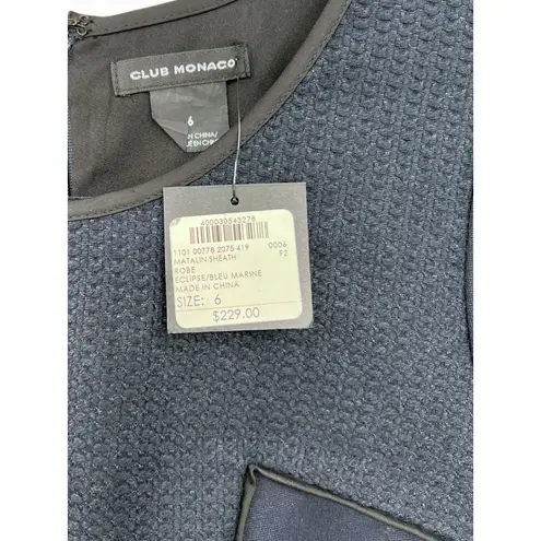 Club Monaco NWT | 6 | Matalin navy blue sheath dress short sleeves body con