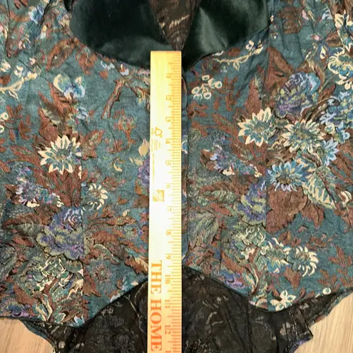 Vintage BANJO Dallas Texas Floral Velvet Collar Jacket Blazer Women's XL Green Size undefined