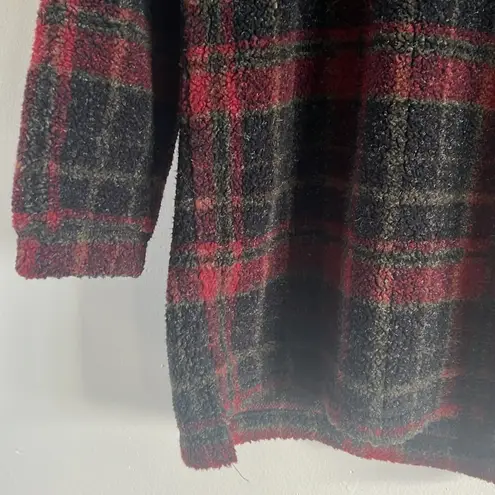 Woolrich Vintage fleece plaid oversize sweater / sweater dress