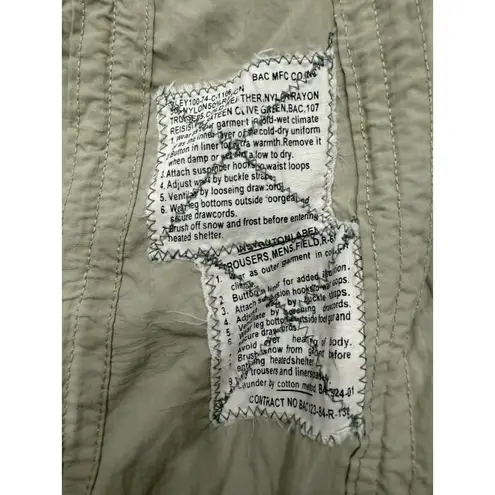 Riley Khaki Green Nylon Maxi Skirt Drawstring Hem Accent Military Style Size M