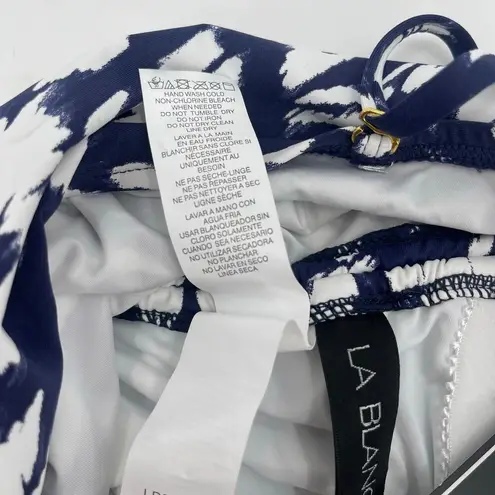 La Blanca Tankini Top Size 10 NWT Changing Tides Bandeau Cinch Side Indigo Swim