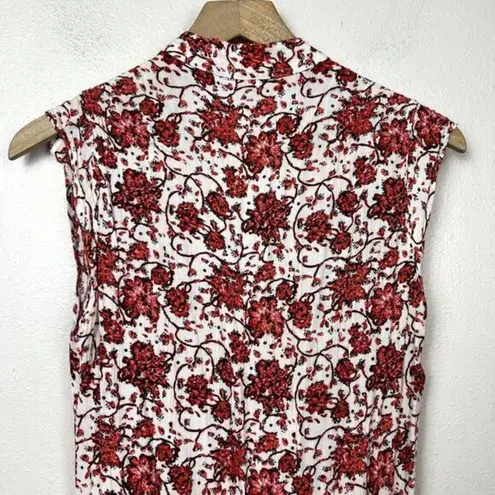 Poupette St.‎ Barth Heni Tassel Mini Dress Size S Red White Floral Beach Coastal