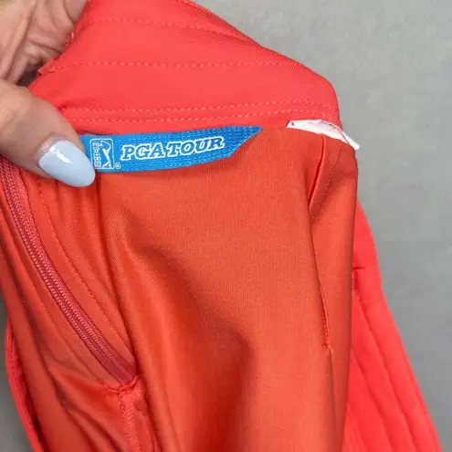 PGA Tour Womens Golf Tennis Orange Skirt Short Athletic Pockets