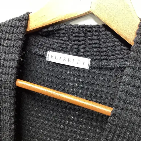 Blakely Blakeley Lola waffles knit cardigan. Black. Size Large