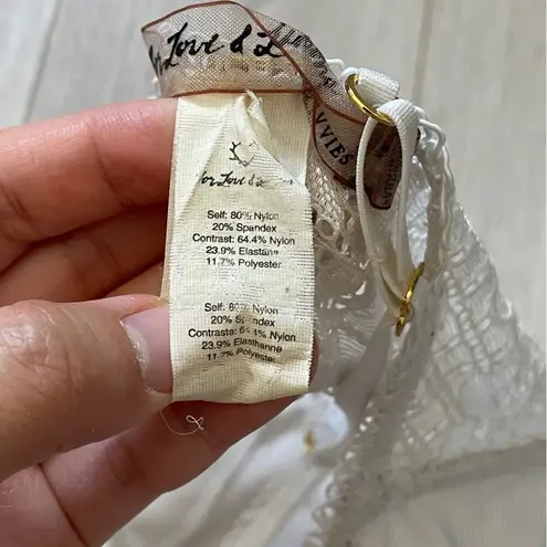 For Love & Lemons  Bra floral lace underwire White (medium) coquette soft girl