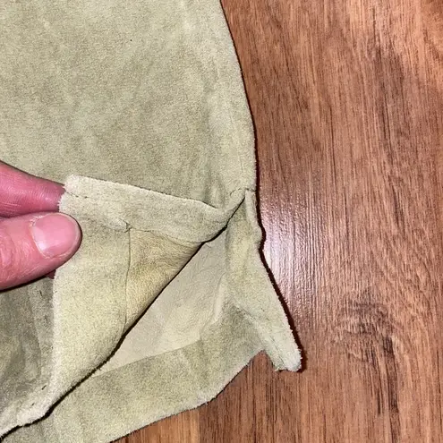 The Look by Randolph Duke Vintage Light Olive Green Suede Cropped Pants Sz 34