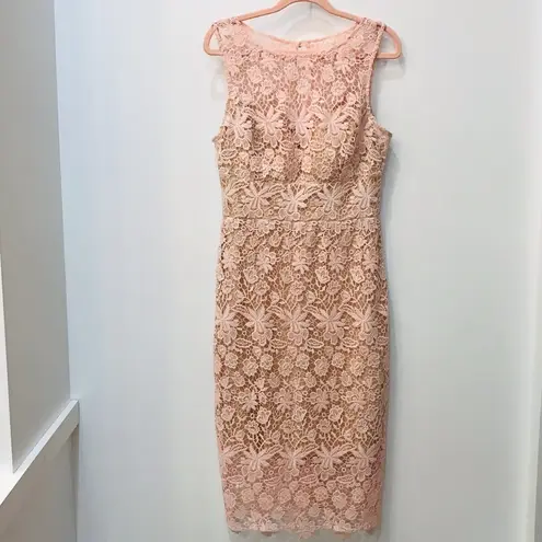 Bisou Bisou  Blush Pink Lace dress sz 8