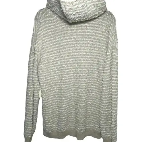 NWT Artelier By Nicole Miller Women’s Pullover Sweater Hoodie Beige Size Medium White