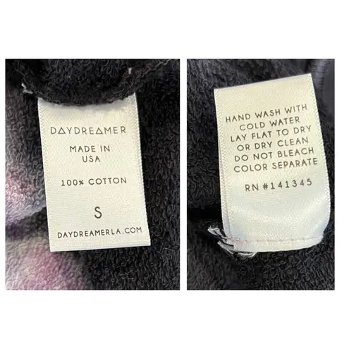 Daydreamer Flying V Varsity Tie Dye Crew Sweatshirt Size Small