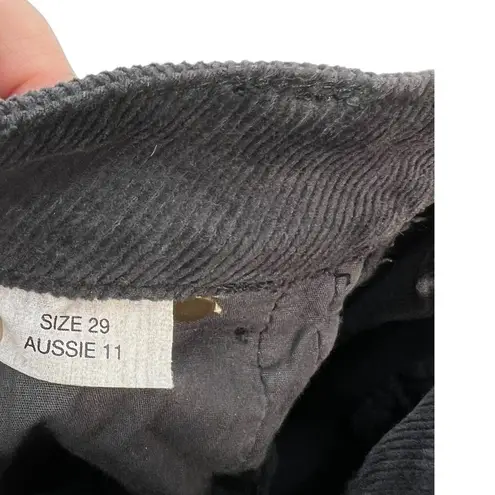 Rolla's Dusters Corduroy Pants Straight Leg High Waist Cords Black Size 29