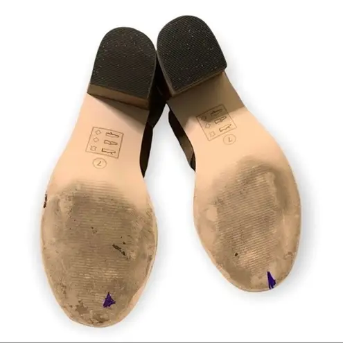 Sole Society Heels Women’s Size 7 Suede Lace Up Block Sandals in Dark Taupe