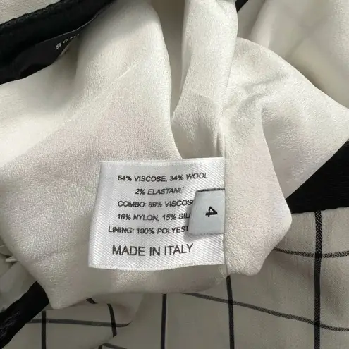 Proenza Schouler Ivory Windowpane Check Skort Skirted Shorts Size 4