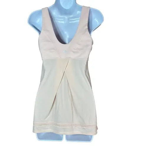 Lululemon Light Pink top drawstring waist size 6