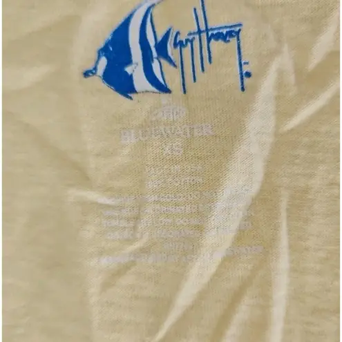 Guy Harvey Bluewater Swordfish Tuna Mahi Striper Yellow Graphic Tank XS