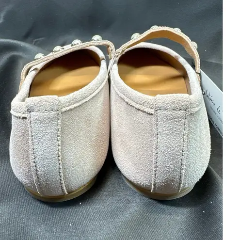 Antonia de Faria AlbaPink Mary Jane Suede Pearl women sz 9.5 Pink