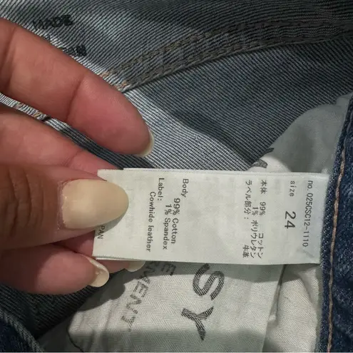 NWOT MOUSSY VINTAGE Dixie Paint Platter BlueSkinny Jeans Size 24 Blue