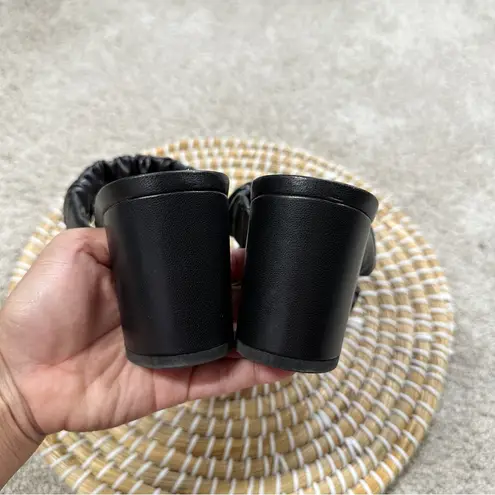 Sincerly Jules Women’s Katie Black Block Heel Ruched Strap Sandals Size 7