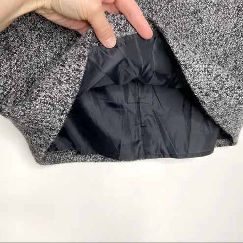 GAP Outlet Grey Flannel Boucle Wool Blend Lined Mini Skirt Dark Academia Gray Size 0