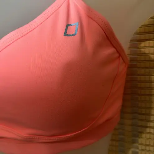 Lorna Jane Active Sammy Racerback Sports Bra Apricot Peach Pink Medium?
