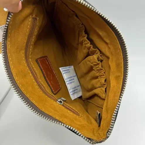 Patricia Nash Cassini Wristet Make Up Bag NEW Embossed Turquoise Leather