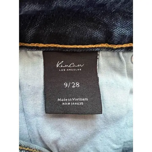 Kancan Women's Mid Rise Super Skinny Distressed Jeans Blue Size 9/28