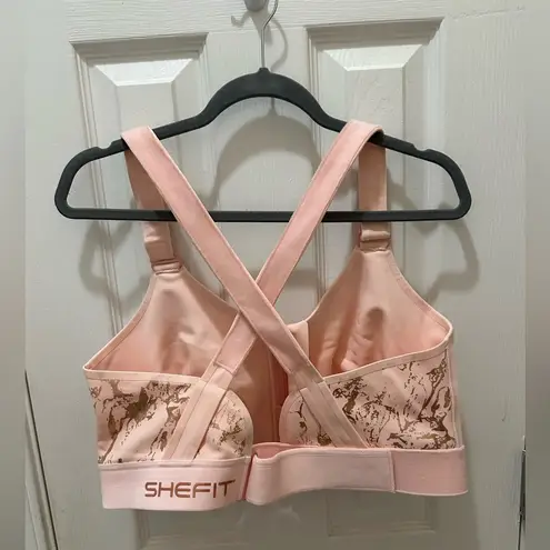 SHEFIT Flex Sports Bra Medium Impact Pink size 4 luxe 46