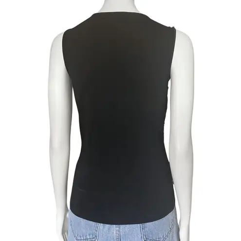 Vintage Y2K Black Multicolor Sequin Going Out Top S/M Whimsigoth Fairy Goth Tank