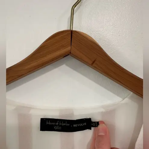 House of Harlow 1960 x Revolve Tallulah White Pink Ruffle Striped Dress Women XS