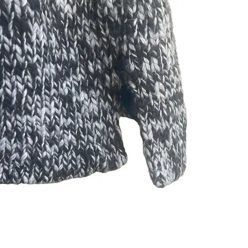 Pendleton Black Gray Marled Sweater Coat 3 Button Med Petite Wool Blend Grandma