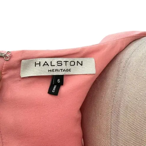 Halston Heritage  Cut Out Dress Parfait Pink Fit & Flare Size 6‎