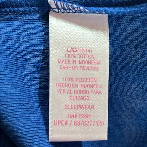 secret treasures Sleepwear Size Small (4/6) V-Neck Short Cap Sleeves Blu…