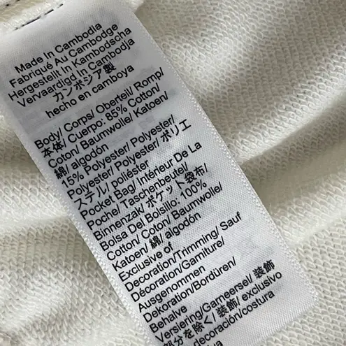 J.CREW Terry Boxer Short with Stripes Size Small Ivory NEW Cream Sporty Preppy