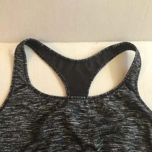 Victoria's Secret  Sport Sports Bra Heathered Grey Sz L EUC Black VSX Logo Band