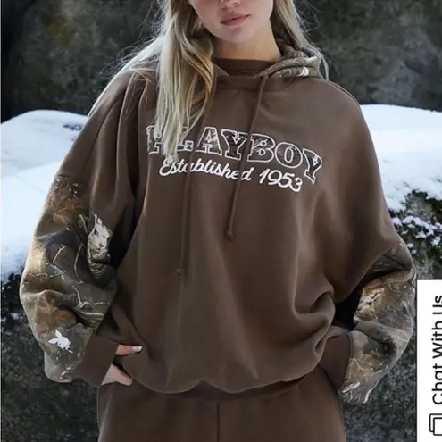 Playboy  By PacSun Camo Layered Hoodie