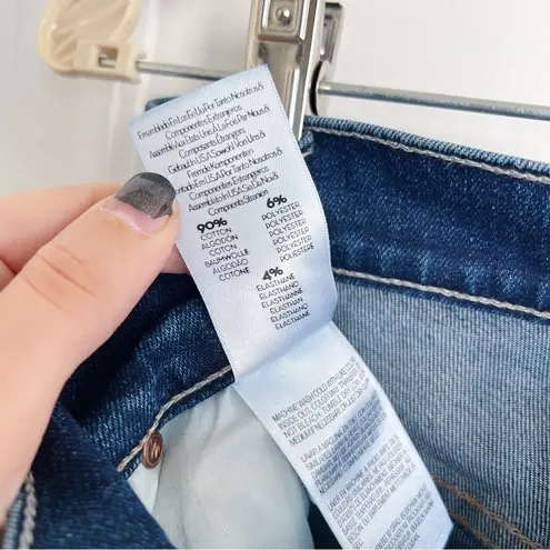 MOTHER • The Muse Ankle jeans mid rise cropped frayed hem Bushwacked slim skinny Blue Size 27