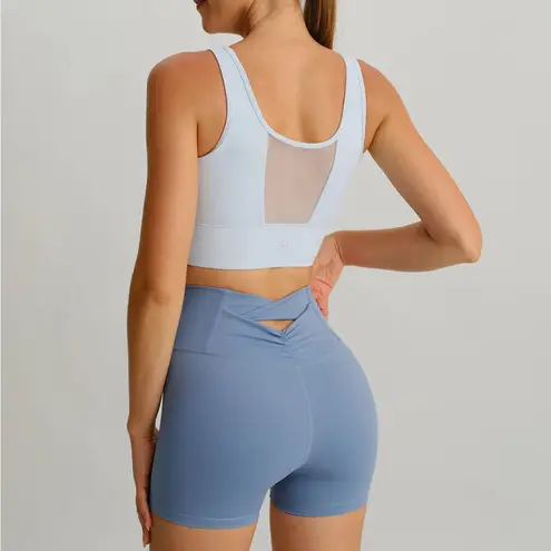 Berlook Activewear Light Blue Mesh Cross