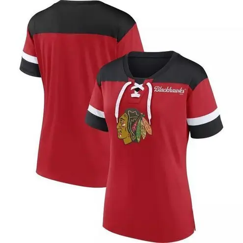 NHL Chicago Blackhawks Women's Fashion Jersey Team Officially Licensed, Medium Red