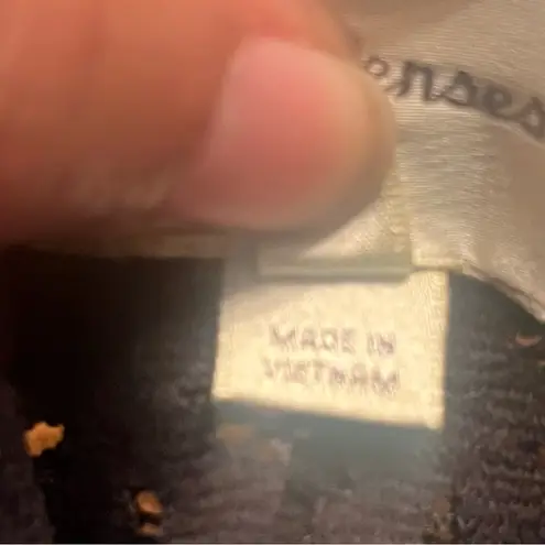 Elevenses open front long sleeve black beach cover up, size Small