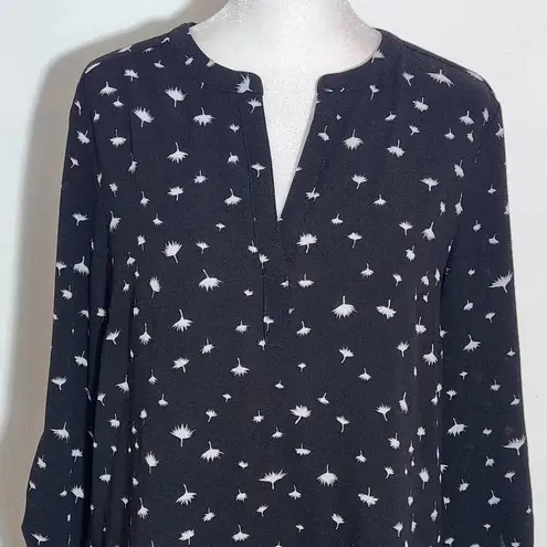 Daniel Rainn Black and White Dandelion Print Blouse Size Small High Low Blouse - Image 3
