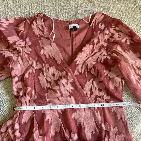 Lulus Meant to Shine Mauve Floral Jacquard Mini Dress