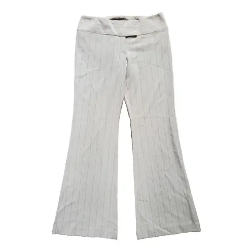 EXPRESS  Pants Women 6 Design Studio Publicist Tan White Pin Stripe Y2K 2K Flared
