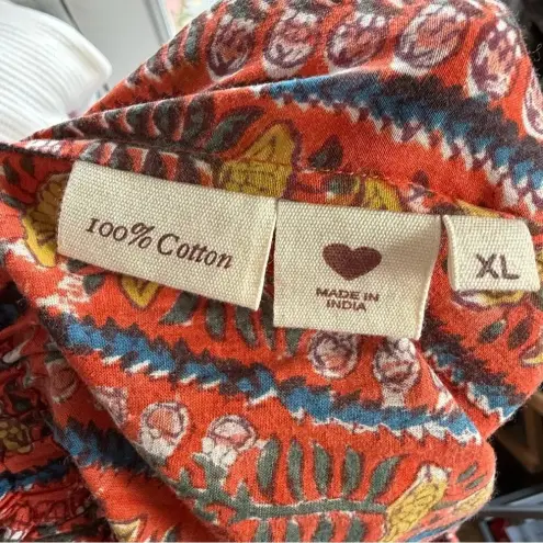 Alix Of Bohemia Women's Natalie Orange Pant, size XL wide leg Red